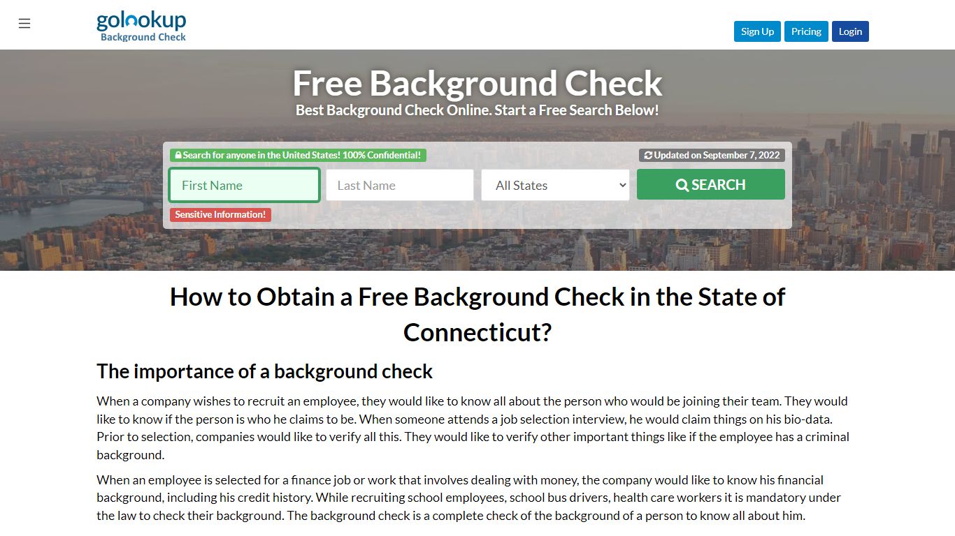 Connecticut Free Background Check, Free Background Check Connecticut